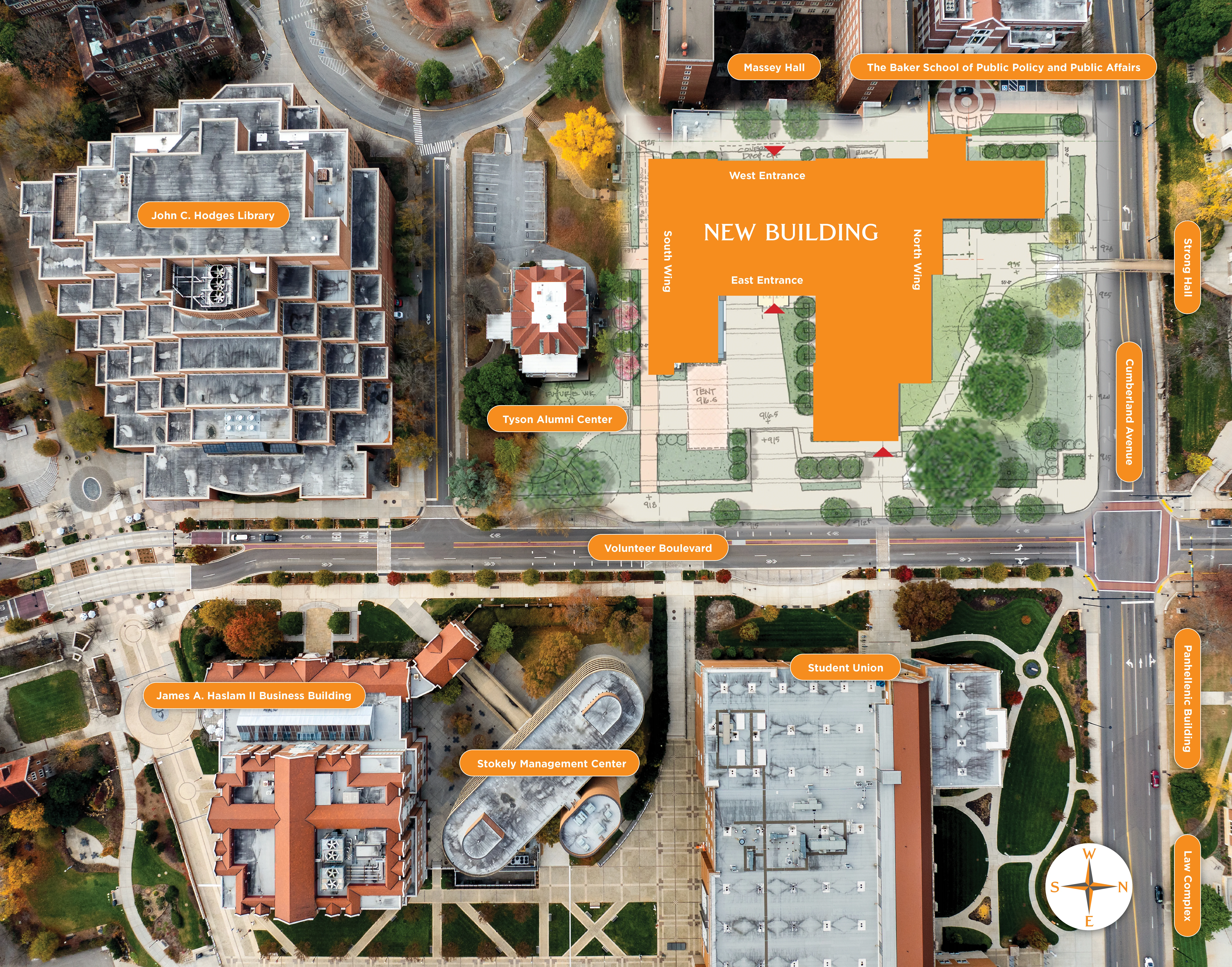 Haslam building development map