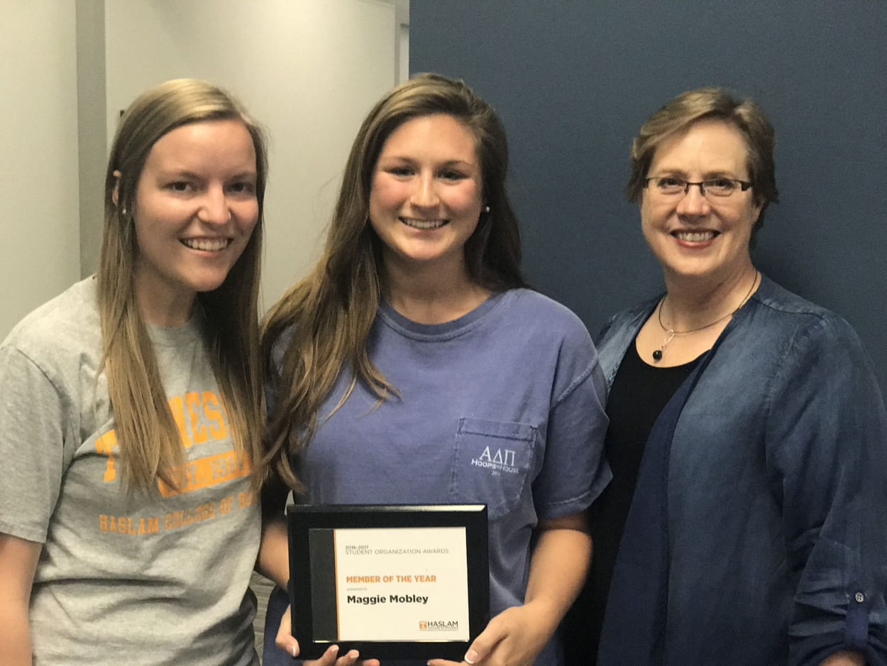 Maggie Mobley, Member of the Year, with award