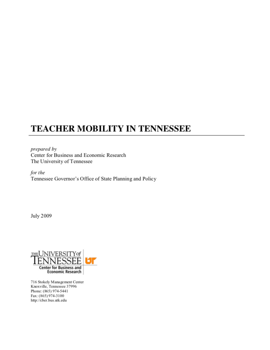 Teacher Mobility in Tennessee