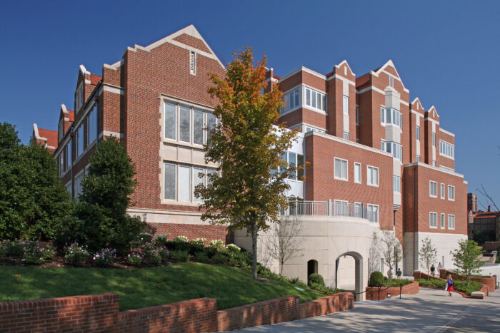 Exterior Haslam Business Building from a distance