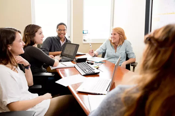 Students in a study group