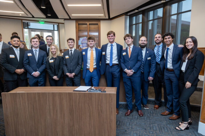 Group of students at a torch fund event